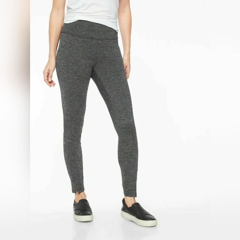 Athleta Mercer Herringbone Tight Travel Pants Size Medium TALL